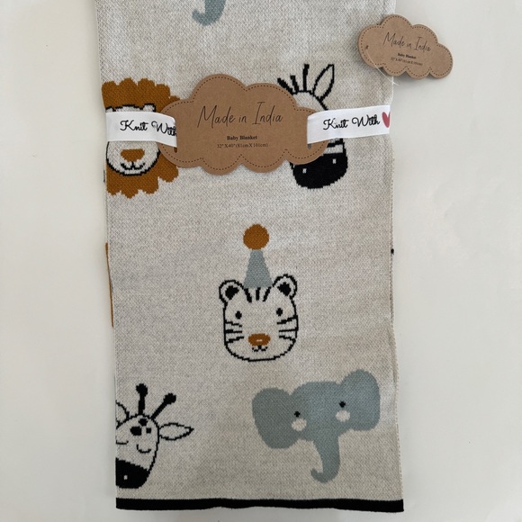 Made in India Other New Baby Blanket Cotton Reversible Animal Theme